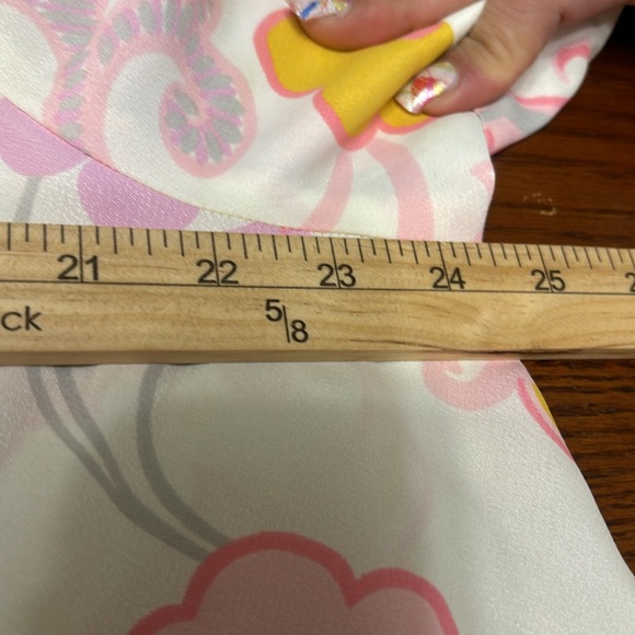 Flo Weinberg Vintage 1960’s Pink Yellow Floral Belted Maxi HouseDress. - Picture 9 of 9